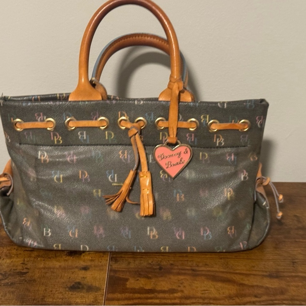 Dooney & Bourke Gray and Tan Satchel